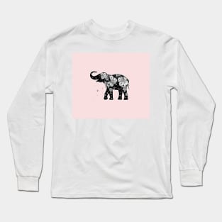 Blush pink elephant Long Sleeve T-Shirt